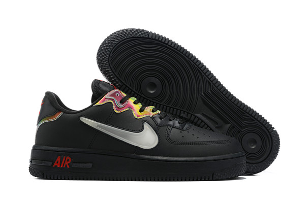 Women's Air Force 1 Low Top Black Shoes 058